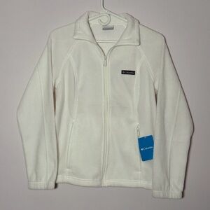 Columbia Zip-up Fleece Jacket Women’s Medium White NWT